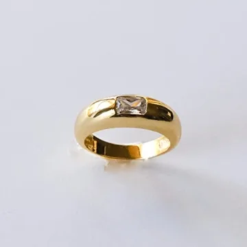 Aurelia Mae Chic Gold Dome Ring | Affordable Stacking Jewelry