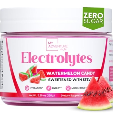 Zero Sugar Watermelon Candy Electrolytes Powder - Hydration Boost without Sugar Crash - 30 Servings