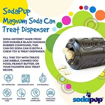 SodaPup Magnum Soda Can - Dog Chew Toy & Treat Dispenser