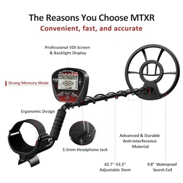 DR.ÖTEK Metal Detector for Adults with Waterproof Features