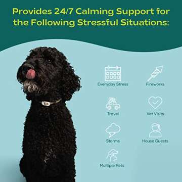 bSerene Calming Collar for Dogs, Puppy to Small |3-Month Supply of Calming pheromones in 1 Collar | Always-on Stress Reliever | Helps Reduce Barking, Chewing, Anxiety, trembling and Shaking (500100)