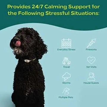bSerene Calming Collar for Dogs, Puppy to Small |3-Month Supply of Calming pheromones in 1 Collar | Always-on Stress Reliever | Helps Reduce Barking, Chewing, Anxiety, trembling and Shaking (500100)