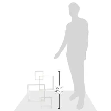 Greenco White Floating Cube Shelves - Intersecting Wall Mounted Shelves - Wall Decor Square Shelves for Bedrooms, Living Rooms & More - Set of 4 Box Shelves