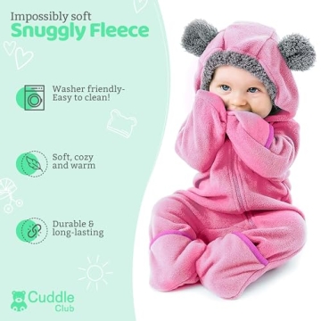 Fleece Baby Bunting Bodysuit for Infants & Toddlers