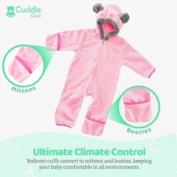 Fleece Baby Bunting Bodysuit for Infants & Toddlers