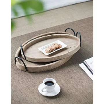 A&B Home Decorative Serving Tray Set for Farmhouse Decor