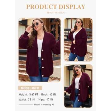 Eytino Plus Size Cardigan - Stylish & Comfortable Knitwear