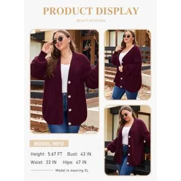 Eytino Plus Size Cardigan - Stylish & Comfortable Knitwear