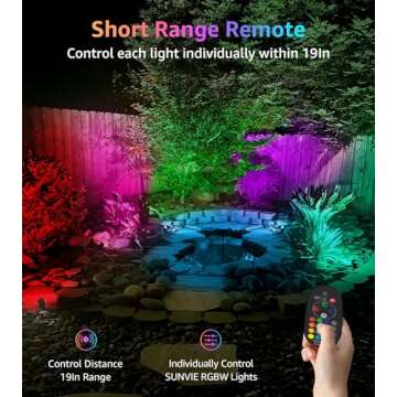 SUNVIE Christmas Spotlights Outdoor Spotlight 12W RGB Color Changing Landscape Lights 120V RGB Landscape Lighting Waterproof LED Spot Lights Outdoor Spotlight for Decorations Yard Garden Patio,4 Pack