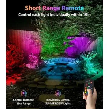 SUNVIE Christmas Spotlights Outdoor Spotlight 12W RGB Color Changing Landscape Lights 120V RGB Landscape Lighting Waterproof LED Spot Lights Outdoor Spotlight for Decorations Yard Garden Patio,4 Pack