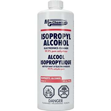 MG Chemicals 99.9% Isopropyl Alcohol Electronics Cleaner, 945 mL Liquid Bottle (Case pack of 6 bottles) (824-1LX6)