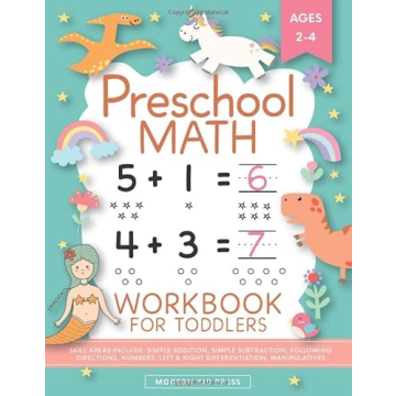 Preschool Math Workbook for Toddlers Ages 2-4: Beginner Math Preschool Learning Book with Number Tra...