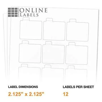 2.125 x 2.125 Waterproof Lip Balm Labels (Inkjet Printers Only) - Pack of 120 Labels, 10 Sheets - On...