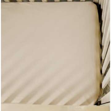 NODNAL CO. 3 Fitted Crib Sheets Rainbow & Solid Colors Set - 100% Oeko-TEX Cotton for Baby Girl/Boy Nursery Bedding - Boho Gender Neutral Watercolor Beige/Tan Set Toddler Mattress 28”x52”x9” Sheet