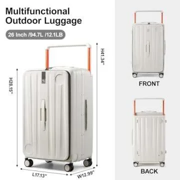 Hanke 26 Inch Hard Shell Suitcase - Versatile Travel Essential