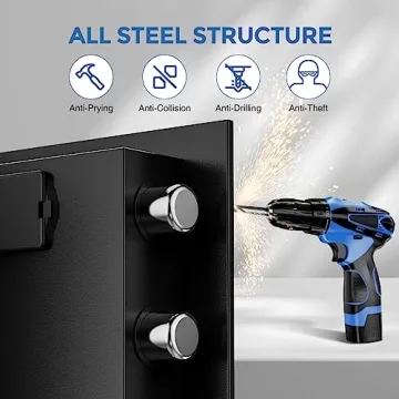 WASJOYE Safe Box with Digital Keypad for Home and Office