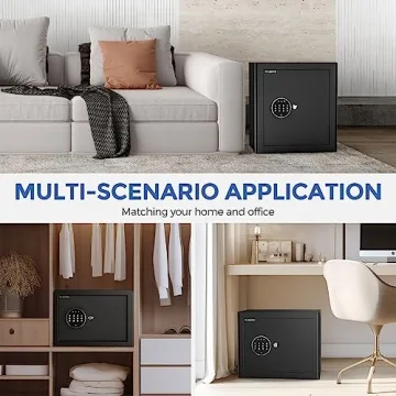 WASJOYE Safe Box with Digital Keypad for Home and Office