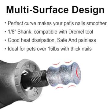 OVATAVO Diamond Rotary Grinder Bits – Essential Pet Nail Grooming Tool