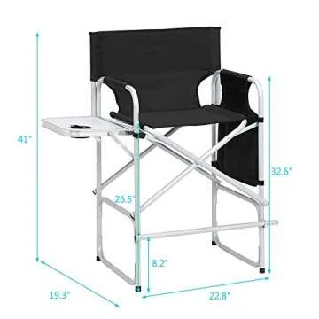 ABACAD Tall Director Chair - Portable Makeup Artist Convenience