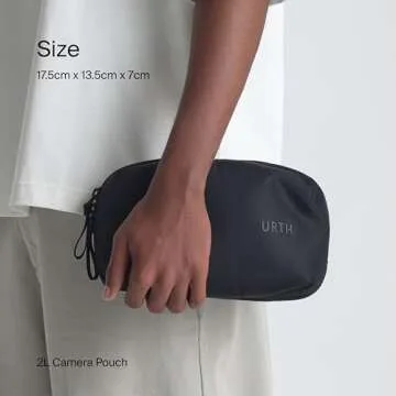 Urth Zeolite Tech Organiser - Water Resistant, Recycled Electronics Travel Case, Cable Organiser Bag for Cords, Charger, Phone, Camera Accessories in Beige