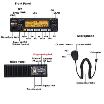 AnyTone AT-5555N II 10 Meter Radio with High Output for Trucks