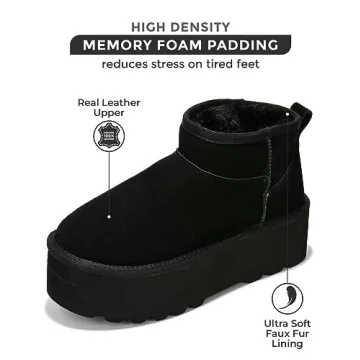 Stylish 100% Suede Ankle Boots for Winter Warmth
