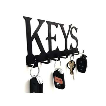 HeavenlyKraft Key Holder for Wall, Nail-Free Key Hooks, self Adhesive Hooks, Wall Mounted Key Hooks ...