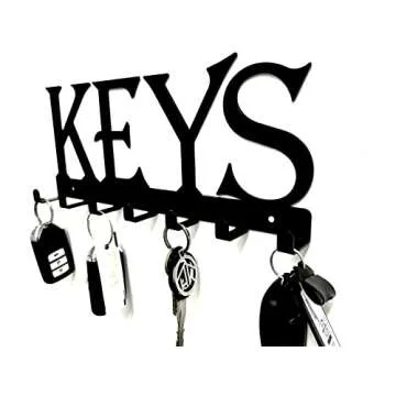 HeavenlyKraft Key Holder for Wall, Nail-Free Key Hooks, self Adhesive Hooks, Wall Mounted Key Hooks Organizer, Keys Hooks for Umbrella, Coats, Bags, Key Rack for Entryway, Hallway, Office