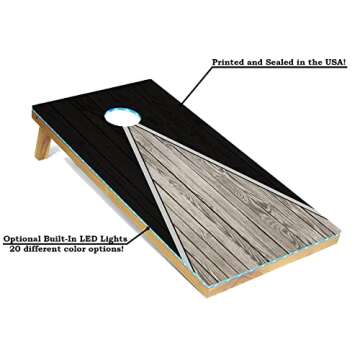 Lightweight Cornhole Board Set with Built-in LEDs