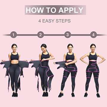 YWYJOSOF Waist Trainer for Women, 3 in 1 Waist Thigh Trimmer and Weight Loss Butt Lifter Shaper for Workout,Training Fitness Shapewear Body Shaper Belt for Weight Loss Thigh Trimmers Pink……