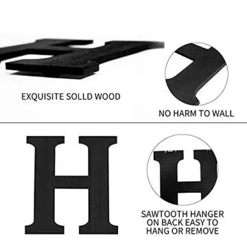 Stylish Wood Home Sign with Eucalyptus Wreath Decor