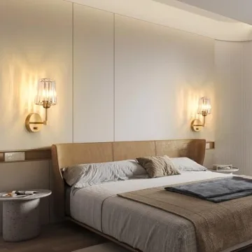 Elegant Crystal Wall Sconces Set with Dimmable Feature