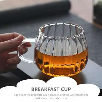 Halloween Pumpkin Coffee Mugs - 2 Clear Glass Cups