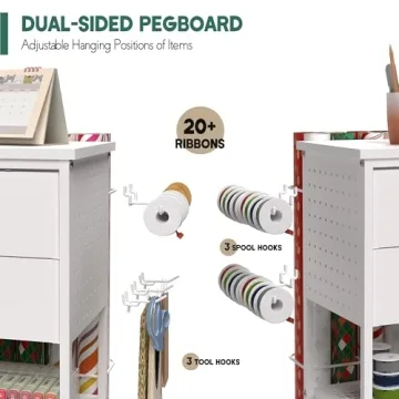 Yumkfoi Wrapping Paper Storage Cart for Easy Organizing