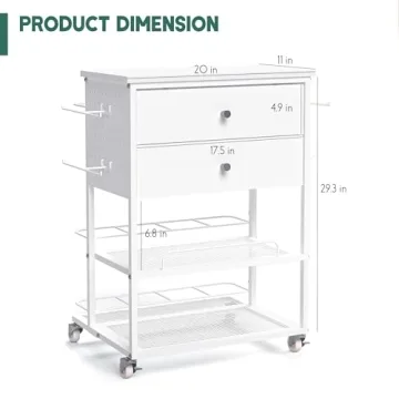 Yumkfoi Wrapping Paper Storage Cart for Easy Organizing