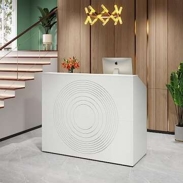 Tribesigns Modern Reception Desk for Chic Workspaces