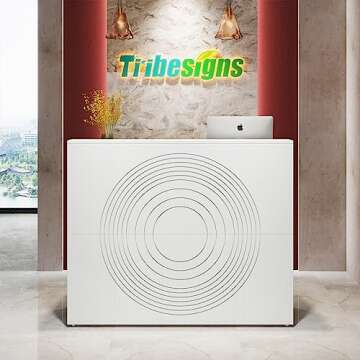 Tribesigns Modern Reception Desk for Chic Workspaces
