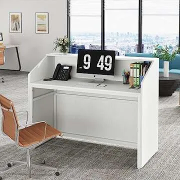 Tribesigns Modern Reception Desk for Chic Workspaces