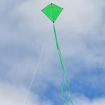 In the Breeze Green Diamond Kite - 30 Inch Easy to Fly Fun