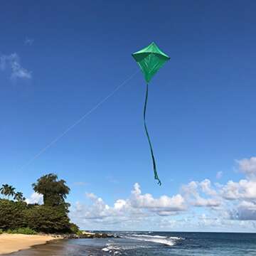 In the Breeze 30-Inch Green Diamond Kite for All Ages