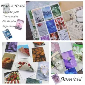 Bomichi Washi Stickers - 300 Pcs for Crafting & Journaling
