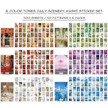 Bomichi Washi Stickers - 300 Pcs for Crafting & Journaling