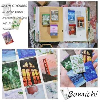 Bomichi Washi Stickers - 300 Pcs for Crafting & Journaling