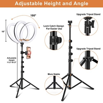 PEHESHE Selfie Ring Light Tripod Stand for YouTube