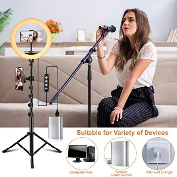 PEHESHE Selfie Ring Light Tripod Stand for YouTube