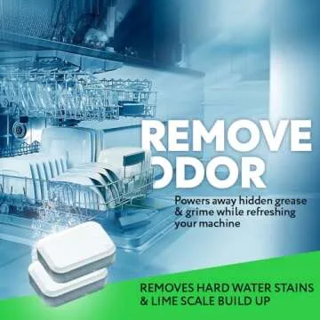 XROM Dishwasher Cleaner Tablets, Plant Based, Deep Clean and Descaler, Removes Odors & Hard Water Stains, 6 Treatments.