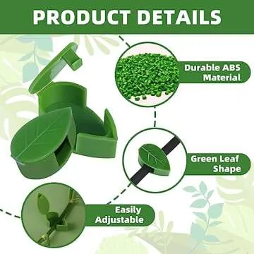 FIFNIM 90PCS Plant Clips for Climbing Plants,Plant Wall Clips for Vines Hanging Plant Tools Wall Fixture Clip Leaf-Shaped Self-Adhesive Plant Fixer,Home Decor