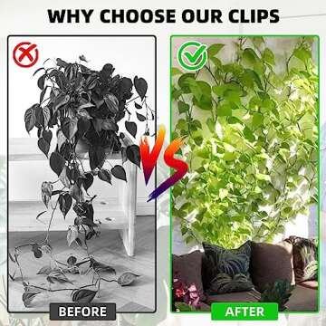 FIFNIM 90PCS Plant Clips for Climbing Plants,Plant Wall Clips for Vines Hanging Plant Tools Wall Fixture Clip Leaf-Shaped Self-Adhesive Plant Fixer,Home Decor