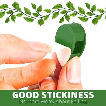 FIFNIM 90PCS Plant Clips for Climbing Plants,Plant Wall Clips for Vines Hanging Plant Tools Wall Fixture Clip Leaf-Shaped Self-Adhesive Plant Fixer,Home Decor