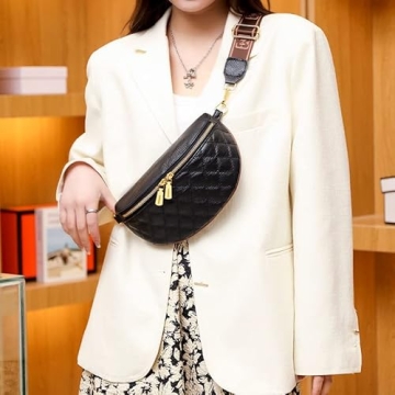 Eslcorri Vegan Leather Waist Pack for Women - Secure & Stylish